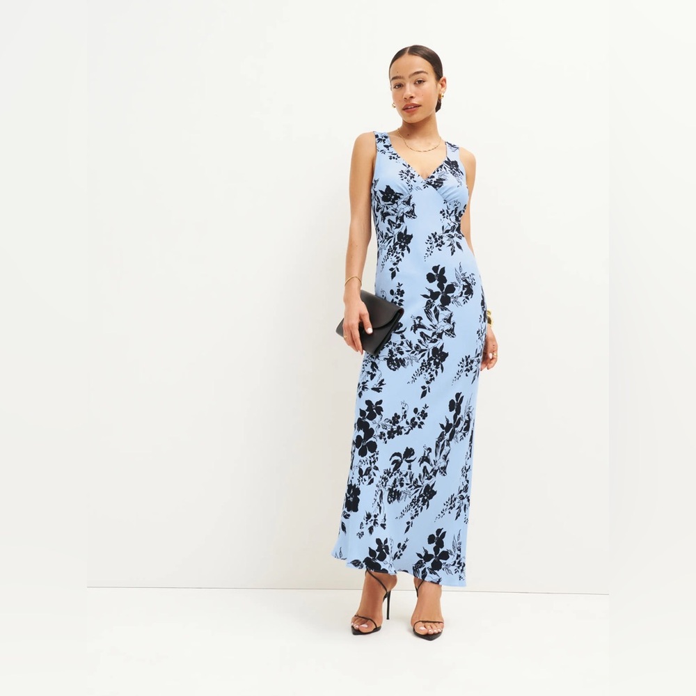 Reformation Calvine maxi dress in beatriz floral print, size small